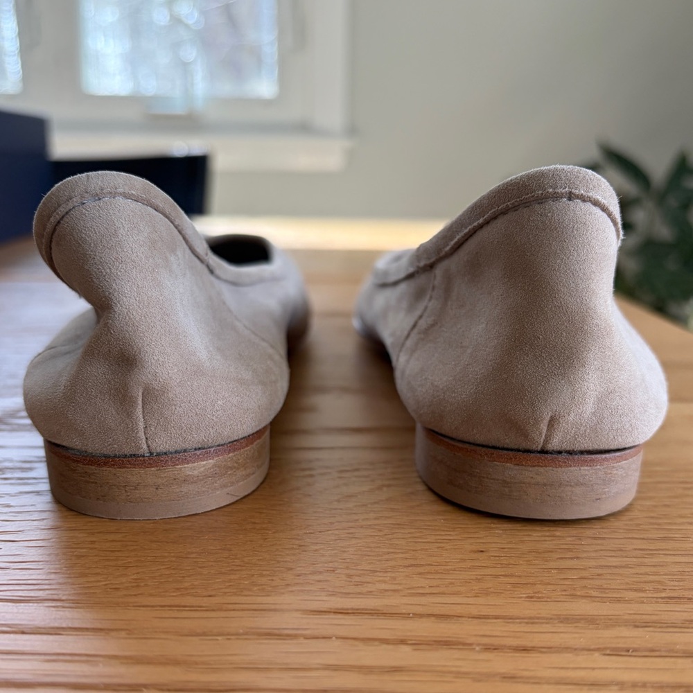 Suede Ballet Ballerina Flats Taupe Beige Sz 8 - Picture 4 of 8